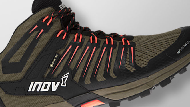 inov 8 roclite g 345 gtx w brown coral hike mid boot fast and light 5