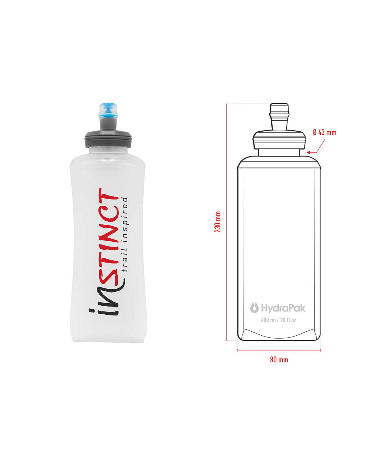 InStinct Hydracell 600ml Dimensions Fast and Light CH 3