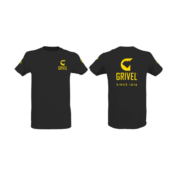 Grivel logo T shirt black Fast and Light 01