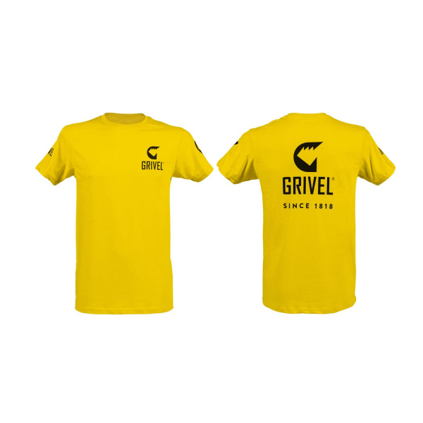Grivel logo T shirt yellow Fast and Light 01