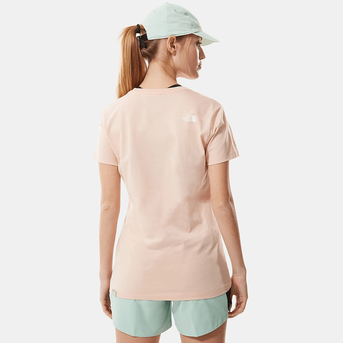 The North Face womens simple Dome Tee sand Pink Fast and Light ch