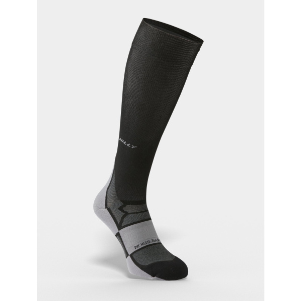 pulse compression sock black grey angle
