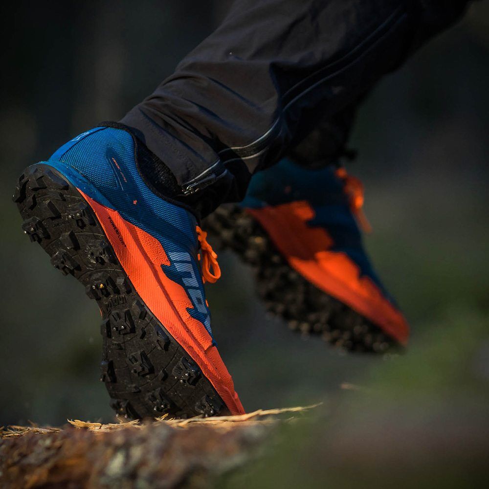 inov blor p oroc mens orienteering shoe blue orange midsole