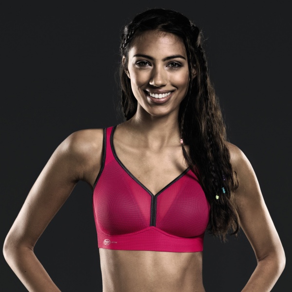 Air Contral Sports Bra by Anita in Pink Anthracite available at fast and LIght