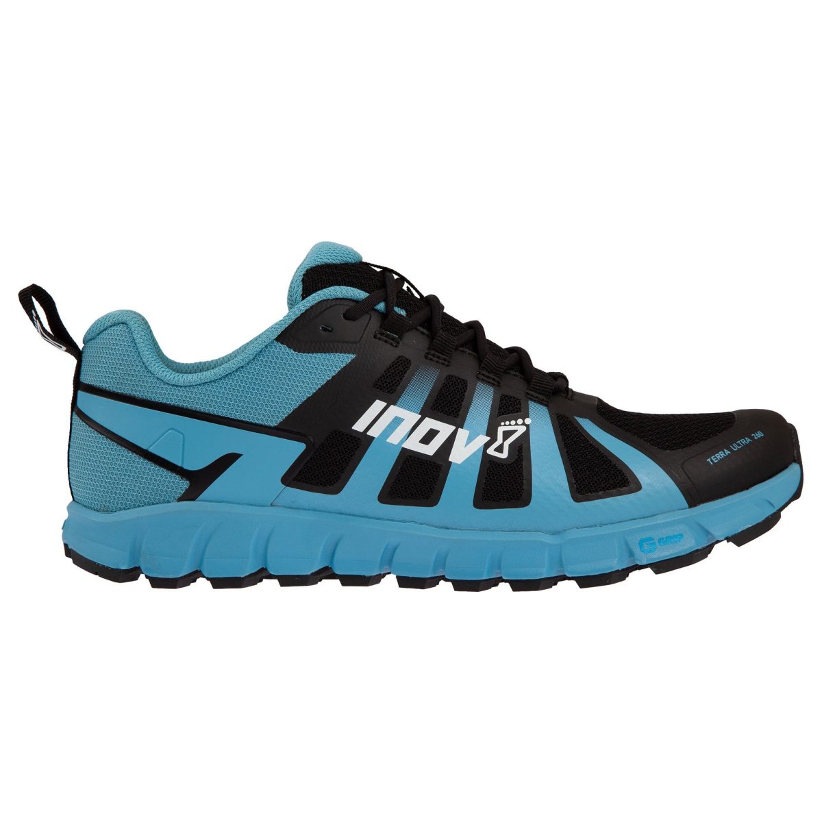 Inov terraultra womens zero drop trail running shoes blue black