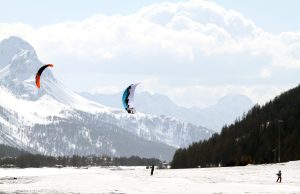 Fast and Light magazine photo Tim Barnett Silvaplan snow kiting