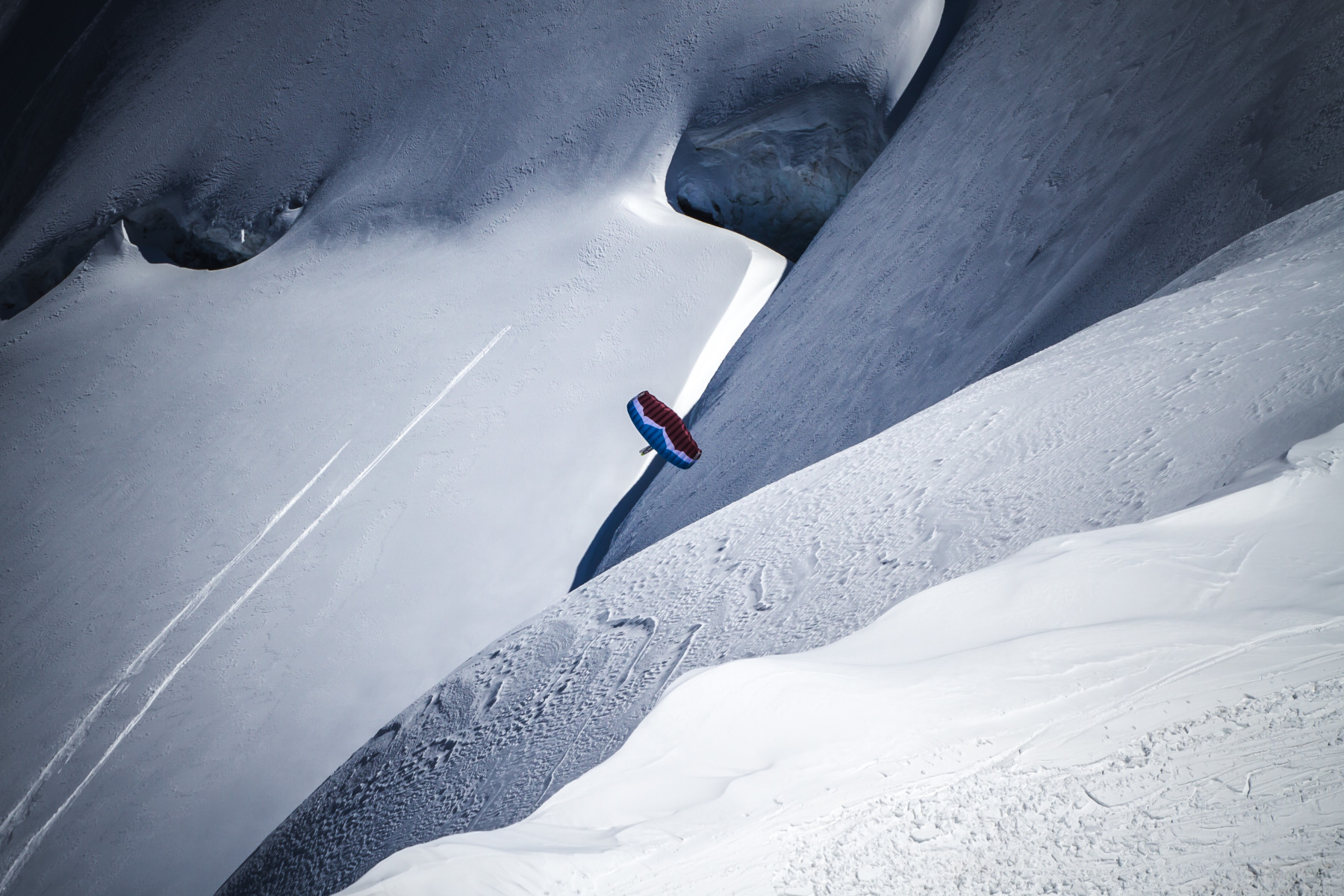 Fast and Light magazine photo Tim Barnett speed riding glacier