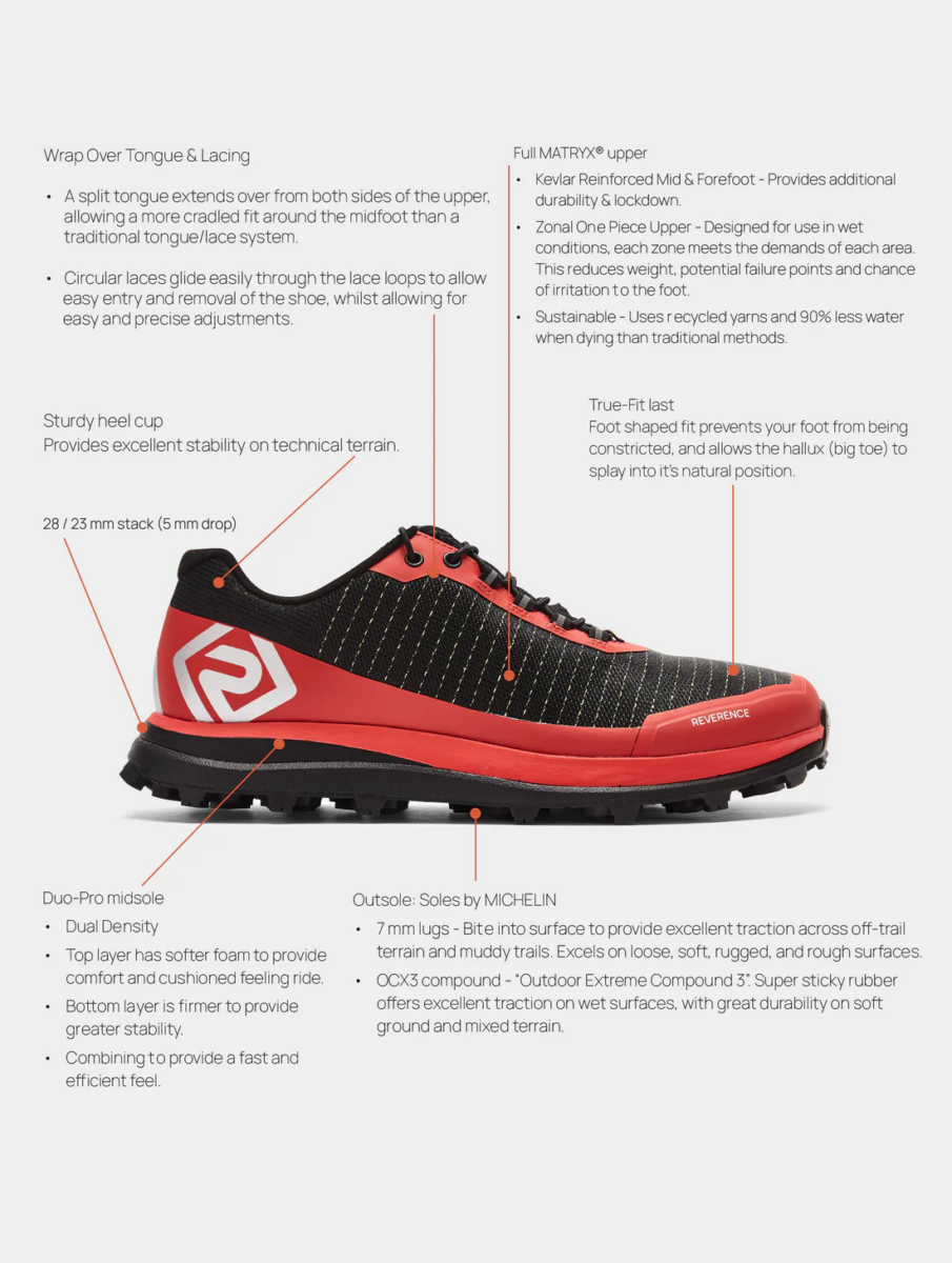 ronhill trail running shoes Reverence Red info